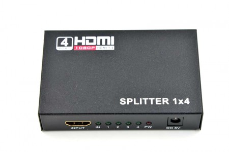 HDMI SPLITTER 1 IN 4 OUT 4 ΕΞΟΔΩΝ ΜΕ ΤΡΟΦΟΔΟΤΙΚΟ ΟΕΜ