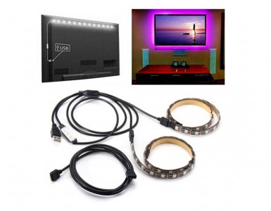 ΤΑΙΝΙΑ LED RGB ΑΔΙΑΒΡΟΧΗ SMD USB  ΓΙΑ TV