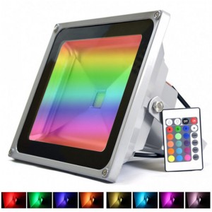 ΑΔΙΑΒΡΟΧΟΣ ΠΡΟΒΟΛΕΑΣ RGB LED 10W ΜΕ ΤΗΛΕΧΕΙΡΙΣΤΗΡΙΟ - 6510R