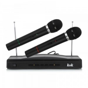 ΑΣΥΡΜΑΤΟ KARAOKE ΜΕ ΔΥΟ ΜΙΚΡΟΦΩΝΑ K&K DIGITAL VHF  -  AT-306 
