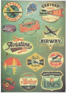 ΣΕΤ ΜΕ ΑΥΤΟΚΟΛΛΗΤΑ 13 ΤΕΜ VINTAGE TRAVEL AT1553