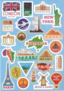 ΣΕΤ ΜΕ ΑΥΤΟΚΟΛΛΗΤΑ 23 ΤΕΜ COUNTRIES TRAVEL AT1564