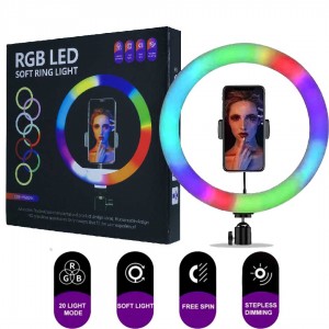 ΠΟΛΥΧΡΩΜΟ  RGB ΦΩΤΙΣΤΙΚΟ ΔΑΧΤΥΛΙΔΙ ME LED 26CM ME USB ΚΑΙ ΒΑΣΗ ΣΤΗΡΙΞΗΣ ΚΙΝΗΤΟΥ -  CXB