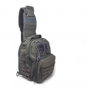 HEAVY DUTY ΤΣΑΝΤΑΚΙ ΩΜΟΥ ΣΕ ΜΑΥΡΟ ΧΡΩΜΑ ΧΙΑΣΤΙ LASER CUT MOLLE 7L - 777-421