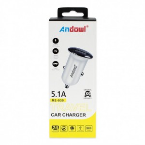 ΒΥΣΜΑ ΦΟΡΤΙΣΤΗ ΚΙΝΗΤΟΥ ΓΙΑ ΤΟ ΑΥΤΟΚΙΝΗΤΟ TRAVEL CAR CHARGER ANDOWL - M2-030