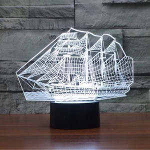 ΕΠΙΤΡΑΠΕΖΙΟ 3D ΦΩΤΙΣΤΙΚO LED ΣΕ ΣΧΗΜΑ ΙΣΤΙΟΦΟΡΟ - ΛΕΥΚΟ ΘΕΡΜΟ ΧΡΩΜΑ 3D245