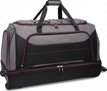 ΤΣΑΝΤΑ ΒΑΛΙΤΣΑ PROTEGE 76 * 35 * 40 ΕΚ. ROLLING DROP-BOTTOM DUFFEL BAG  ΜΑΥΡΟ ΚΑΙ ΓΚΡΙ OEM