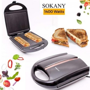Sokany HY-903 Τοστιέρα για 4 Τοστ 1400W Μαύρη 40777166
