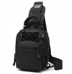 HEAVY DUTY ΤΣΑΝΤΑΚΙ ΩΜΟΥ ΧΙΑΣΤΙ LASER CUT MOLLE EDC 7L ΣΕ ΜΑΥΡΟ ΧΡΩΜΑ  KESHOP - 777-471