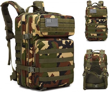 XL HEAVY DUTY ΑΔΙΑΒΡΟΧΟ ΣΑΚIΔΙΟ ΠΛΑΤΗΣ 50 LITERS TACTICAL MOLLE Jungle Camo KYS230 