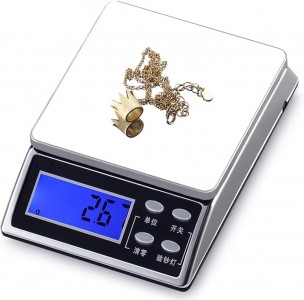 ZCY Mini Ζυγαριά Gram 0,01g Ηλεκτρονική Ψηφιακή Ζυγαριά Κοσμημάτων Ισορροπία βάρους αντικειμένων με οθόνη LCD, Tare Funtion ES1019 (Μέγεθος: 200g/0,01g) ΦΥ69