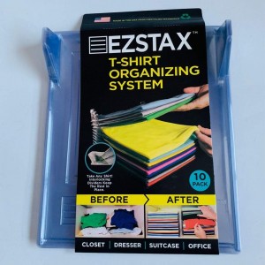 Σύστημα οργάνωσης τακτοποίησης Τ-SHIRT άλλων ρούψων για τις ντουλάπες και τα συρτάρια (10τμχ)