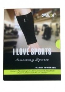 Mute I Love Sports Ελαστική Περικνημίδα σε Μαύρο Χρώμα 9007