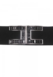 ΜΑΥΡΗ glam strass ελαστική ζώνη Spectrum black
