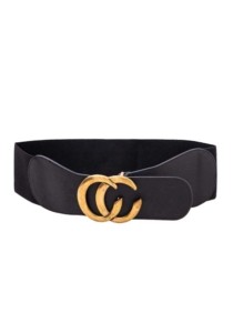 Φashionista ελαστική ζώνη CG bronze large ΜΑΥΡΗ-ΧΡΥΣΗ