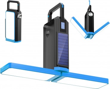 SOLAR POWER BANK ΚΑΙ Ηλιακό Φωτιστικό Κάμπινγκ LED Φανάρι 2000 mAh, 6 Λειτουργίες Φωτισμού, Αδιάβροχο IPX4, 12+ ώρες λειτουργίας  3YQVMJ