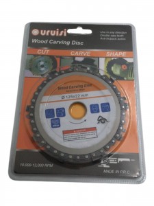 Ξυλογλυπτικός Δίσκος 125x22,23mm Γωνιακός ΤΡΟΧΟΣ δίσκος Οδοντωτός δίσκος αλυσοπρίονο για κόψιμο ξύλο, πλαστικό, πάγο και σκληρό καουτσούκ KAER 04201