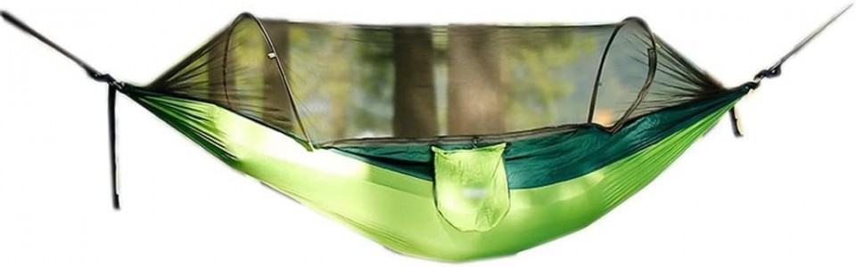 SDS667 Αιώρα Διπλή Υφασμάτινη Πράσινη 240x150εκ.  ΜΕ ΚΟΥΝΟΥΠΙΕΡΑ ΕΝΣΩΜΑΤΩΜΕΝΗ ΓΙΑ ΕΞΤΡΑ ΠΡΟΣΤΑΣΙΑ 