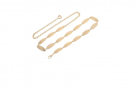 ΓΥΝΑΙΚΕΙΑ ΖΩΝΗ ΑΛΥΣΙΔΑ RETRO FLAT ΣΕ ΧΡΥΣΑΦΙ ΧΡΩΜΑ - 25113G