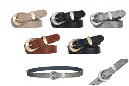 ΓΥΝΑΙΚΕΙΑ ΖΩΝΗ ΛΕΠΤΗ ΠΛΑΤΟΥΣ 2,5 ΕΚ. ΣΕ  SILVER BLACK ΧΡΩΜΑ - KSD368SB