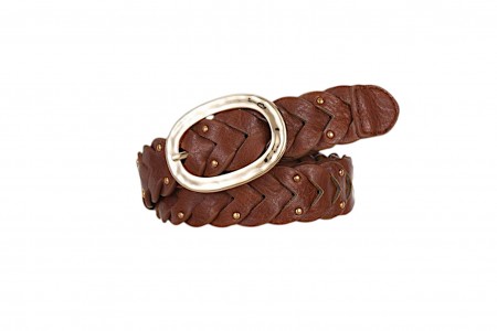 ΓΥΝΑΙΚΕΙΑ ΖΩΝΗ ONESIZE ΠΛΕΧΤΗ ΣΕ ΚΑΦΕ ΧΡΩΜΑ WINTER 2025  - KSG161BR