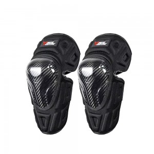 Σετ 2τμχ Προστατευτικές Επιγονατίδες Carbon Fiber Αναβάτη Μοτοσικλέτας MotoCentric 14-MC-HX002 – Μαύρο