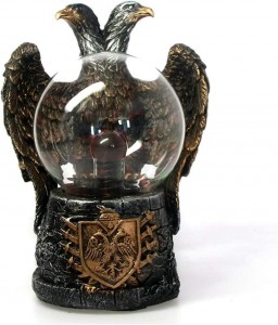 Μαγική μπάλα πλάσματος Γοτθική μεσαίωνα δικέφαλος αετός Επιτραπέζια λάμπα με PLASMA BALL 20*15 CM KD6689