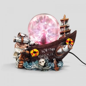 Μαγική μπάλα πλάσματος Γοτθική μεσαίωνα LUFFY ONE PIECE PIRATE BOAT Επιτραπέζια λάμπα με PLASMA BALL 22 CM KD6692
